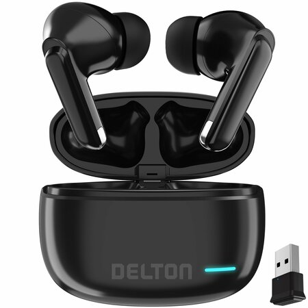 DELTON T70 Wireless Earbuds Bluetooth Computer Headset w/ Active Noise Canceling Microphone DBHT70